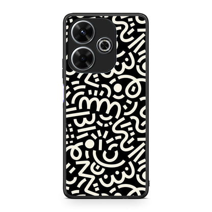 Xiaomi Redmi 13 Doodle Art Θήκη από τη Smartfits με σχέδιο στο πίσω μέρος και μαύρο περίβλημα | Smartphone case with colorful back and black bezels by Smartfits