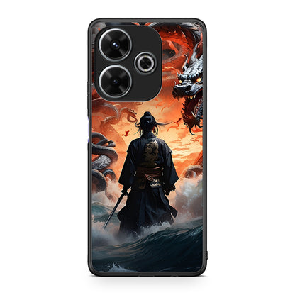 Xiaomi Redmi 13 Dragons Fight θήκη από τη Smartfits με σχέδιο στο πίσω μέρος και μαύρο περίβλημα | Smartphone case with colorful back and black bezels by Smartfits