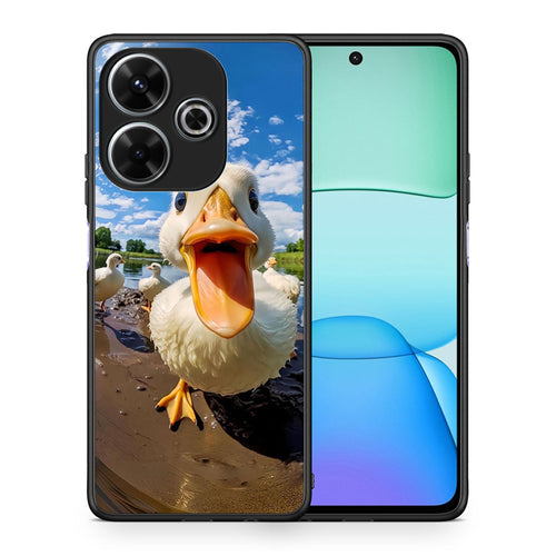Θήκη Xiaomi Redmi 13 Duck Face από τη Smartfits με σχέδιο στο πίσω μέρος και μαύρο περίβλημα | Xiaomi Redmi 13 Duck Face case with colorful back and black bezels