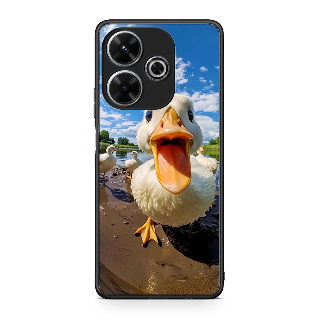 Xiaomi Redmi 13 Duck Face θήκη από τη Smartfits με σχέδιο στο πίσω μέρος και μαύρο περίβλημα | Smartphone case with colorful back and black bezels by Smartfits