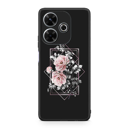 4 - Xiaomi Redmi 13 Frame Flower case, cover, bumper