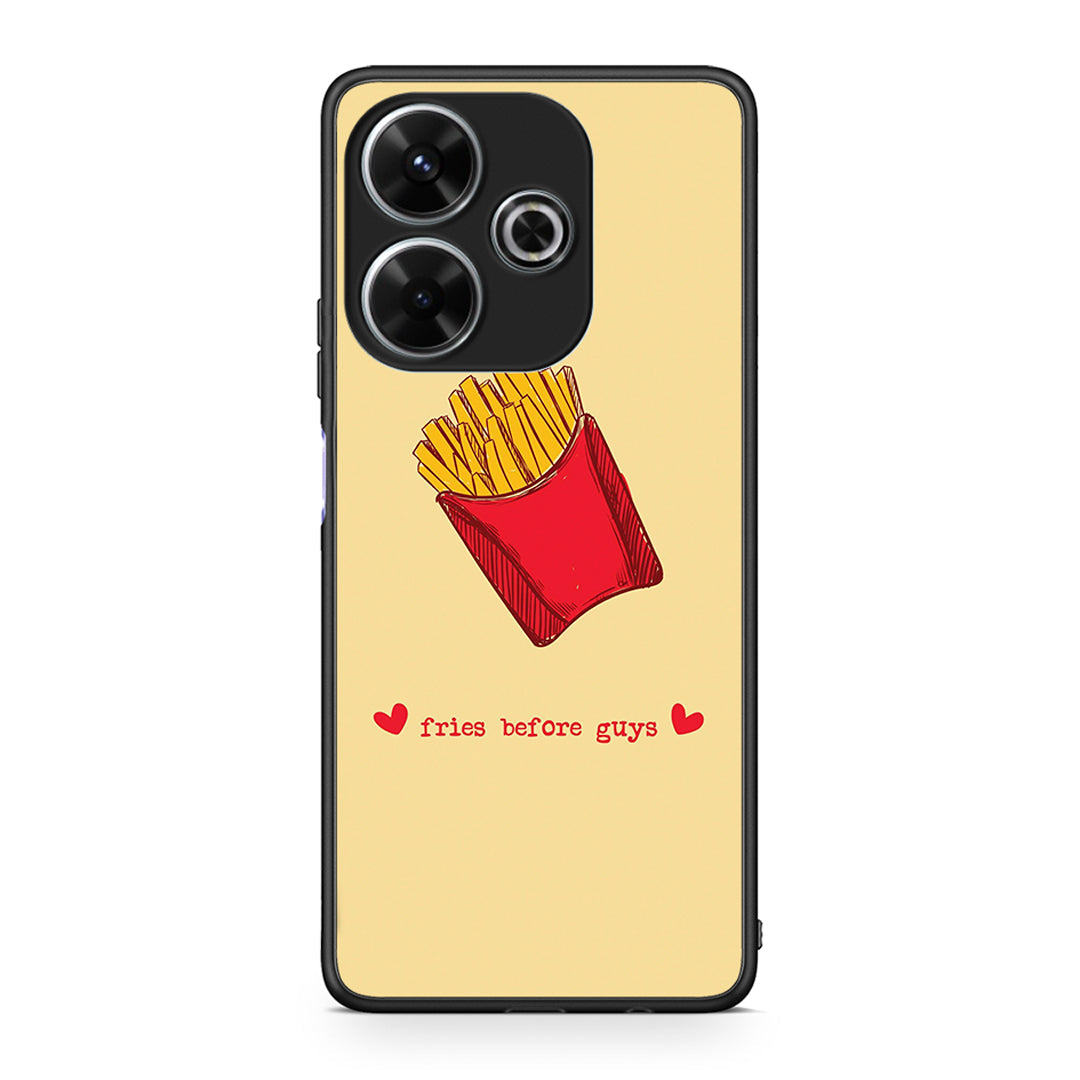 Xiaomi Redmi 13 Fries Before Guys Θήκη Αγίου Βαλεντίνου από τη Smartfits με σχέδιο στο πίσω μέρος και μαύρο περίβλημα | Smartphone case with colorful back and black bezels by Smartfits