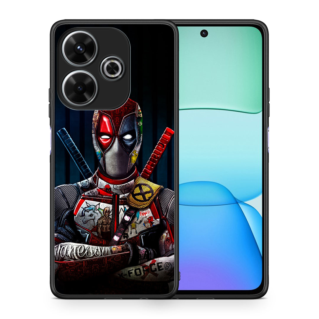 Θήκη Xiaomi Redmi 13 Funny Guy από τη Smartfits με σχέδιο στο πίσω μέρος και μαύρο περίβλημα | Xiaomi Redmi 13 Funny Guy case with colorful back and black bezels