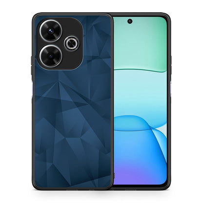 Θήκη Xiaomi Redmi 13 Blue Abstract Geometric από τη Smartfits με σχέδιο στο πίσω μέρος και μαύρο περίβλημα | Xiaomi Redmi 13 Blue Abstract Geometric case with colorful back and black bezels