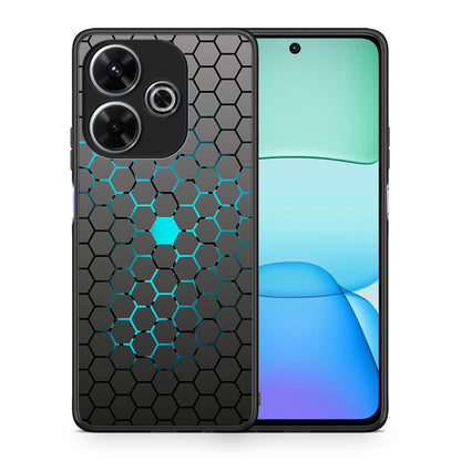 Θήκη Xiaomi Redmi 13 Hexagonal Geometric από τη Smartfits με σχέδιο στο πίσω μέρος και μαύρο περίβλημα | Xiaomi Redmi 13 Hexagonal Geometric case with colorful back and black bezels