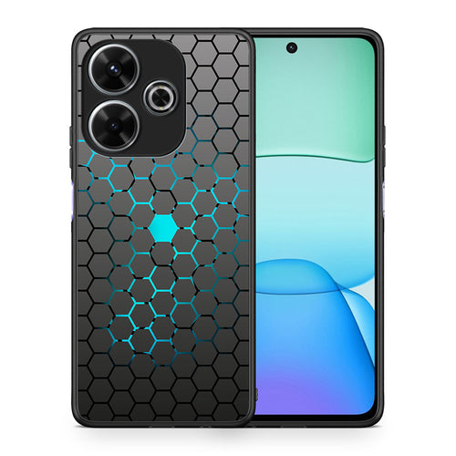 Θήκη Xiaomi Redmi 13 Hexagonal Geometric από τη Smartfits με σχέδιο στο πίσω μέρος και μαύρο περίβλημα | Xiaomi Redmi 13 Hexagonal Geometric case with colorful back and black bezels