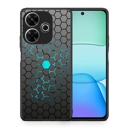 Θήκη Xiaomi Redmi 13 Hexagonal Geometric από τη Smartfits με σχέδιο στο πίσω μέρος και μαύρο περίβλημα | Xiaomi Redmi 13 Hexagonal Geometric case with colorful back and black bezels