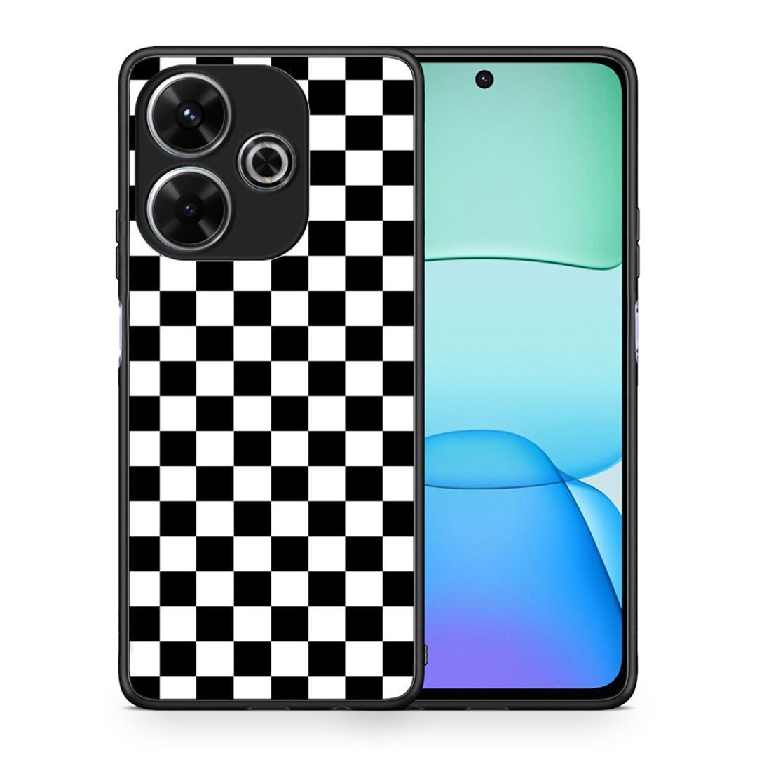 Θήκη Xiaomi Redmi 13 Squares Geometric από τη Smartfits με σχέδιο στο πίσω μέρος και μαύρο περίβλημα | Xiaomi Redmi 13 Squares Geometric case with colorful back and black bezels