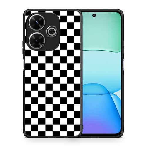 Θήκη Xiaomi Redmi 13 Squares Geometric από τη Smartfits με σχέδιο στο πίσω μέρος και μαύρο περίβλημα | Xiaomi Redmi 13 Squares Geometric case with colorful back and black bezels