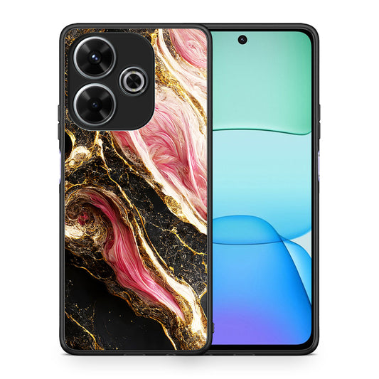 Θήκη Xiaomi Redmi 13 Glamorous Pink Marble από τη Smartfits με σχέδιο στο πίσω μέρος και μαύρο περίβλημα | Xiaomi Redmi 13 Glamorous Pink Marble case with colorful back and black bezels
