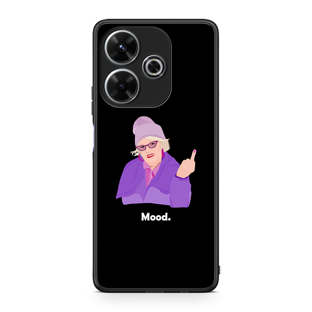 Xiaomi Redmi 13 Grandma Mood Black θήκη από τη Smartfits με σχέδιο στο πίσω μέρος και μαύρο περίβλημα | Smartphone case with colorful back and black bezels by Smartfits
