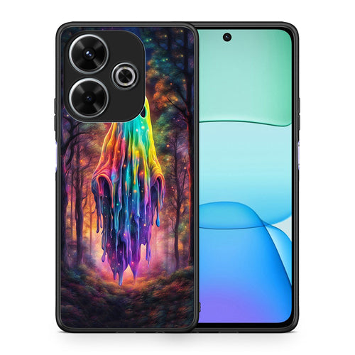 Θήκη Xiaomi Redmi 13 Halloween Ghost από τη Smartfits με σχέδιο στο πίσω μέρος και μαύρο περίβλημα | Xiaomi Redmi 13 Halloween Ghost case with colorful back and black bezels