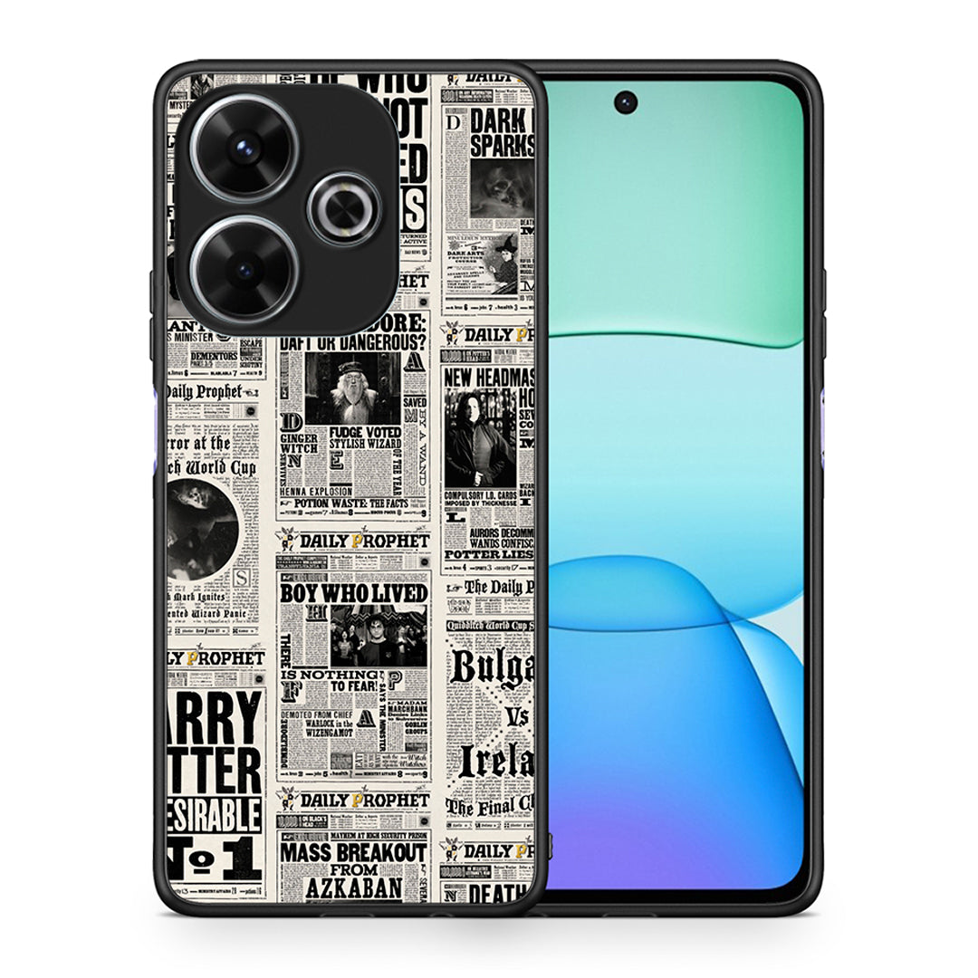 Θήκη Xiaomi Redmi 13 Harry Paper από τη Smartfits με σχέδιο στο πίσω μέρος και μαύρο περίβλημα | Xiaomi Redmi 13 Harry Paper case with colorful back and black bezels