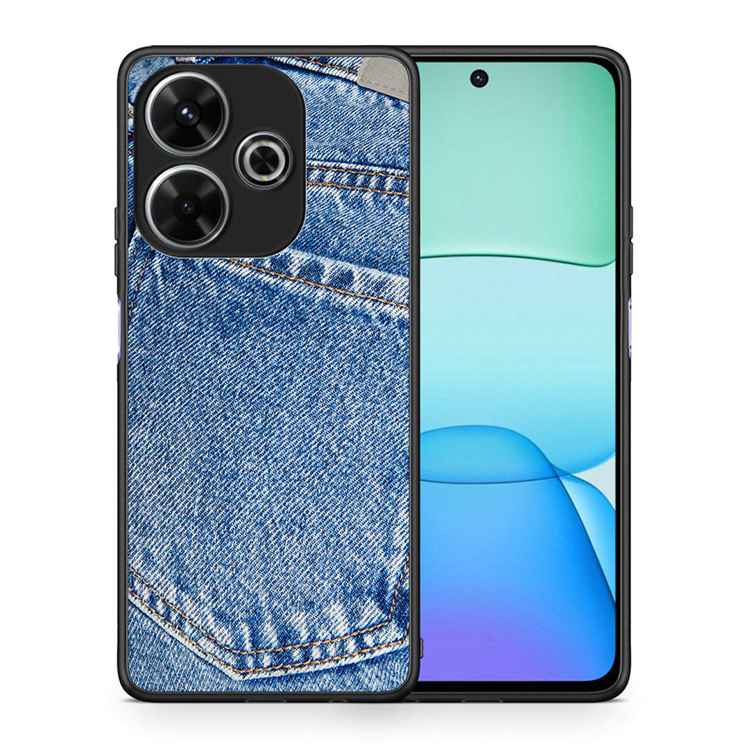 Θήκη Xiaomi Redmi 13 Jeans Pocket από τη Smartfits με σχέδιο στο πίσω μέρος και μαύρο περίβλημα | Xiaomi Redmi 13 Jeans Pocket case with colorful back and black bezels