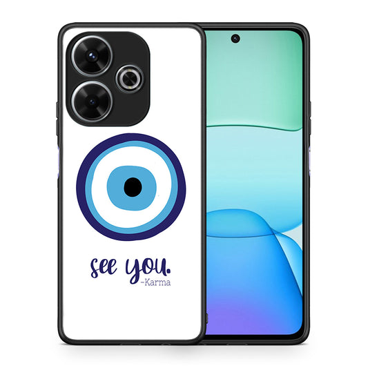 Θήκη Xiaomi Redmi 13 Karma Says από τη Smartfits με σχέδιο στο πίσω μέρος και μαύρο περίβλημα | Xiaomi Redmi 13 Karma Says case with colorful back and black bezels