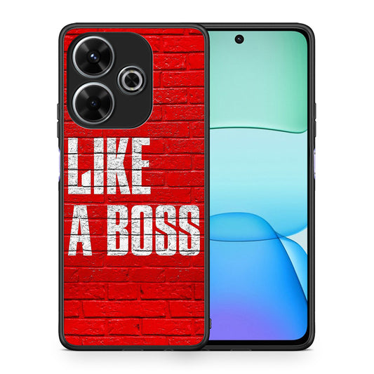 Θήκη Xiaomi Redmi 13 Like A Boss από τη Smartfits με σχέδιο στο πίσω μέρος και μαύρο περίβλημα | Xiaomi Redmi 13 Like A Boss case with colorful back and black bezels