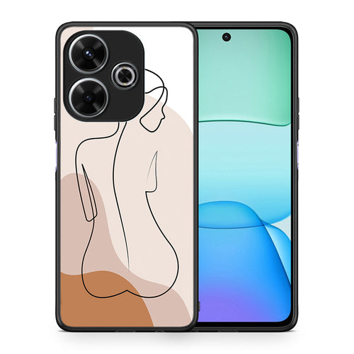 Θήκη Xiaomi Redmi 13 LineArt Woman από τη Smartfits με σχέδιο στο πίσω μέρος και μαύρο περίβλημα | Xiaomi Redmi 13 LineArt Woman case with colorful back and black bezels