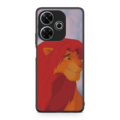 Xiaomi Redmi 13 Lion Love 1 Θήκη Αγίου Βαλεντίνου από τη Smartfits με σχέδιο στο πίσω μέρος και μαύρο περίβλημα | Smartphone case with colorful back and black bezels by Smartfits