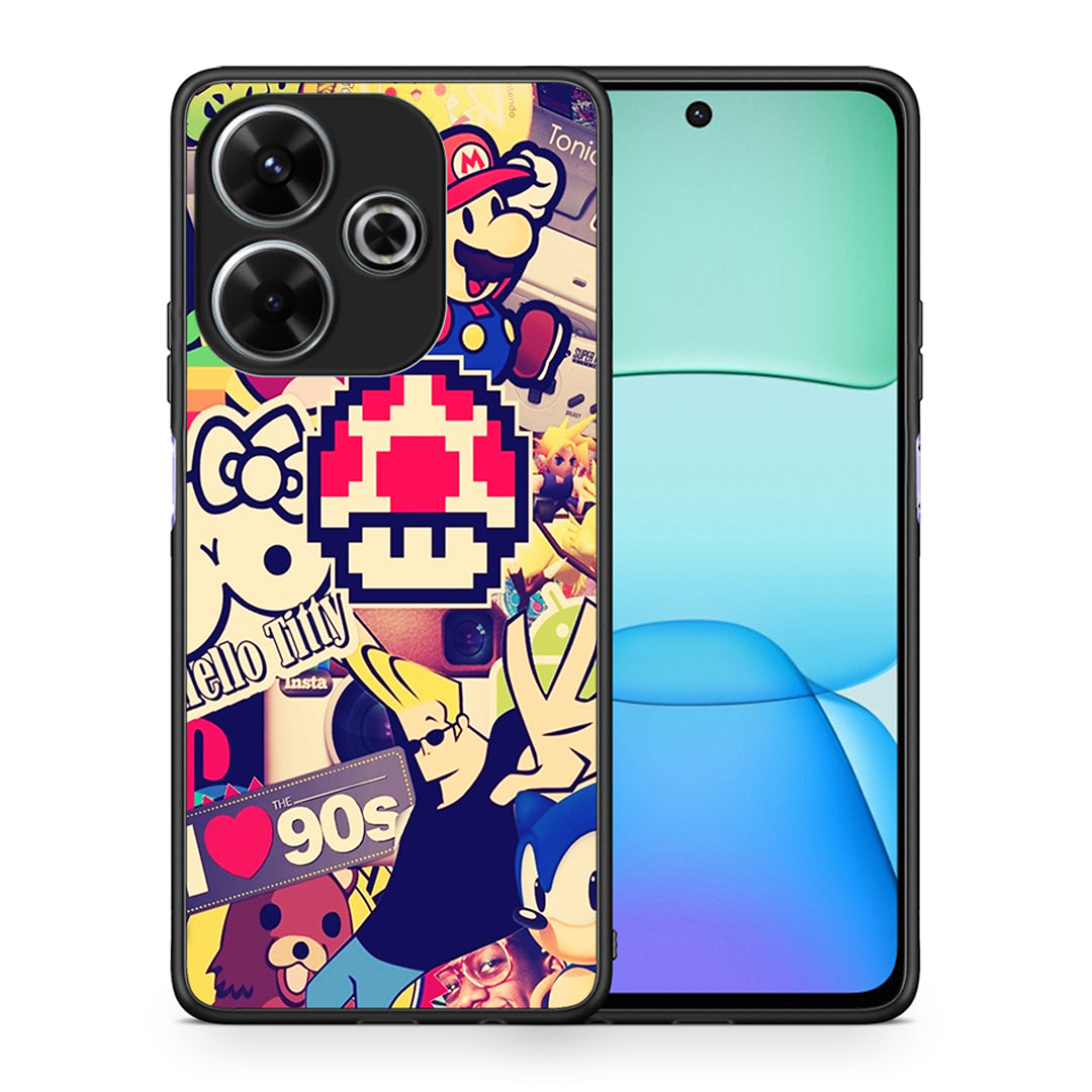 Θήκη Xiaomi Redmi 13 Love The 90s από τη Smartfits με σχέδιο στο πίσω μέρος και μαύρο περίβλημα | Xiaomi Redmi 13 Love The 90s case with colorful back and black bezels