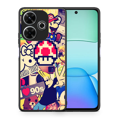 Θήκη Xiaomi Redmi 13 Love The 90s από τη Smartfits με σχέδιο στο πίσω μέρος και μαύρο περίβλημα | Xiaomi Redmi 13 Love The 90s case with colorful back and black bezels