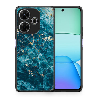 Θήκη Xiaomi Redmi 13 Marble Blue από τη Smartfits με σχέδιο στο πίσω μέρος και μαύρο περίβλημα | Xiaomi Redmi 13 Marble Blue case with colorful back and black bezels