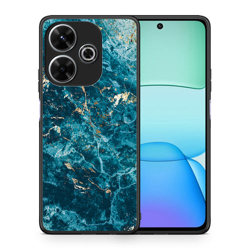 Θήκη Xiaomi Redmi 13 Marble Blue από τη Smartfits με σχέδιο στο πίσω μέρος και μαύρο περίβλημα | Xiaomi Redmi 13 Marble Blue case with colorful back and black bezels