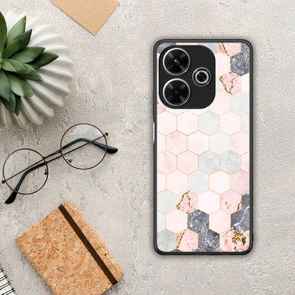 Marble Hexagon Pink - Xiaomi Redmi 13 θήκη