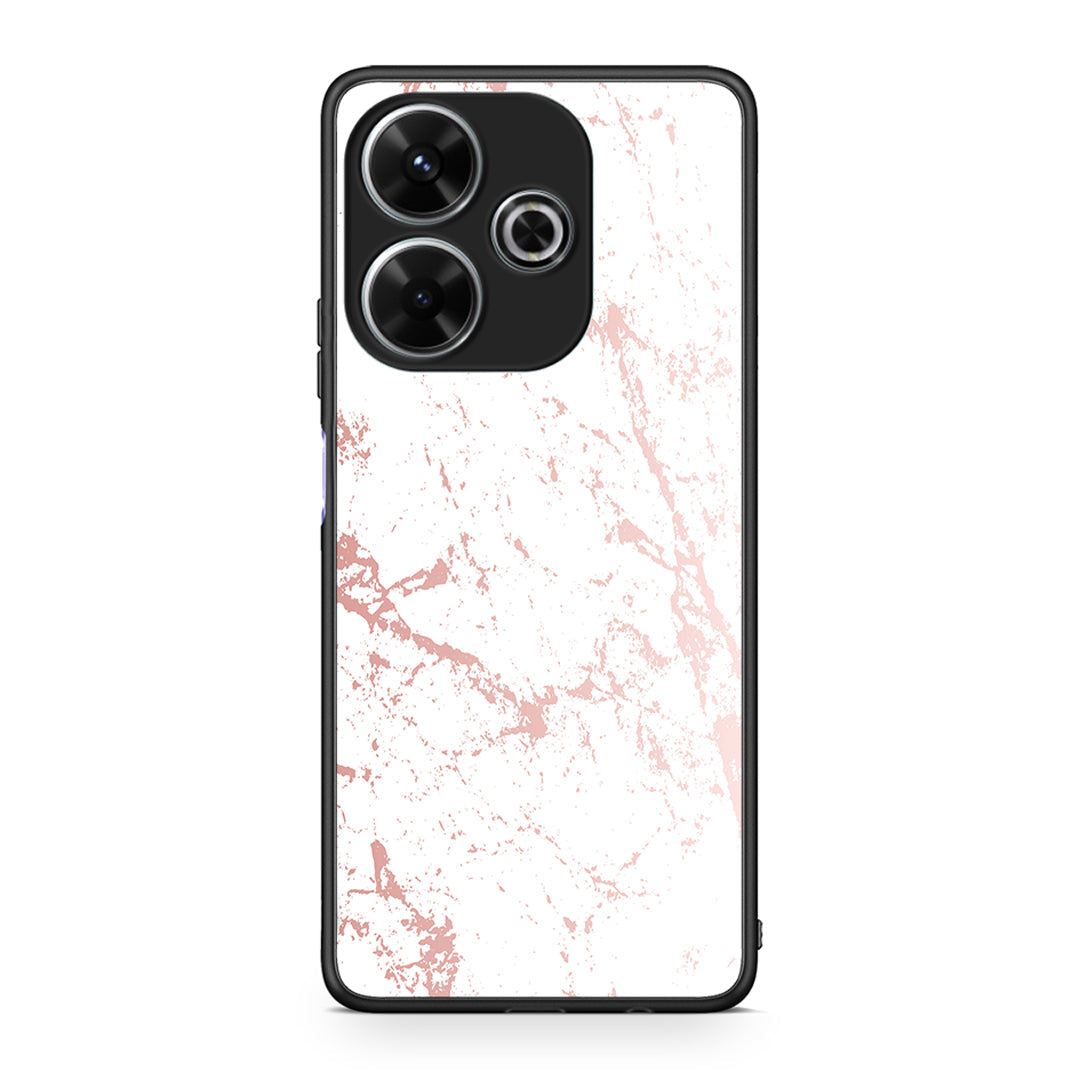 116 - Xiaomi Redmi 13 Pink Splash Marble case, cover, bumper