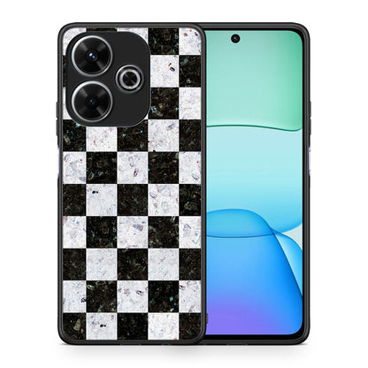 Θήκη Xiaomi Redmi 13 Square Geometric Marble από τη Smartfits με σχέδιο στο πίσω μέρος και μαύρο περίβλημα | Xiaomi Redmi 13 Square Geometric Marble case with colorful back and black bezels