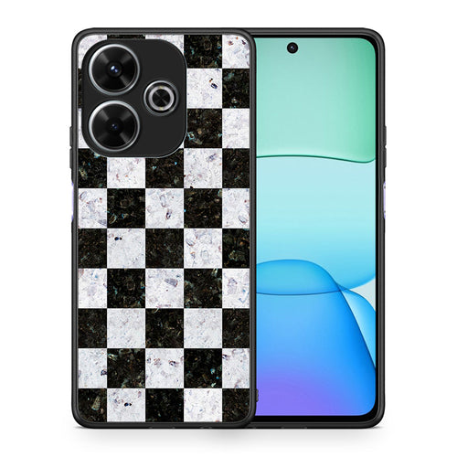 Θήκη Xiaomi Redmi 13 Square Geometric Marble από τη Smartfits με σχέδιο στο πίσω μέρος και μαύρο περίβλημα | Xiaomi Redmi 13 Square Geometric Marble case with colorful back and black bezels