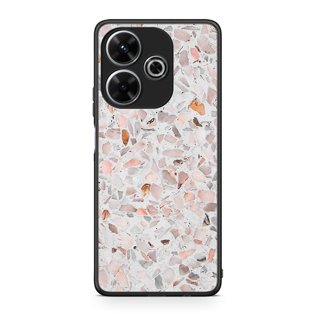 Xiaomi Redmi 13 Marble Terrazzo θήκη από τη Smartfits με σχέδιο στο πίσω μέρος και μαύρο περίβλημα | Smartphone case with colorful back and black bezels by Smartfits
