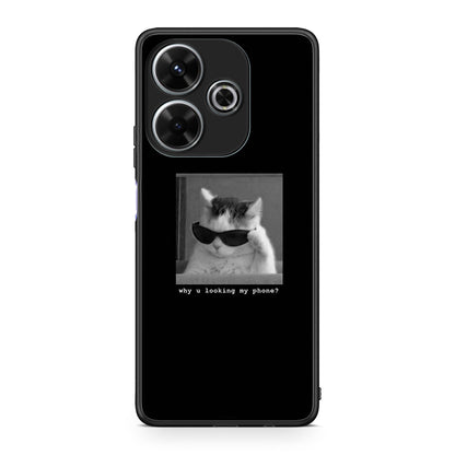 Xiaomi Redmi 13 Meme Cat θήκη από τη Smartfits με σχέδιο στο πίσω μέρος και μαύρο περίβλημα | Smartphone case with colorful back and black bezels by Smartfits