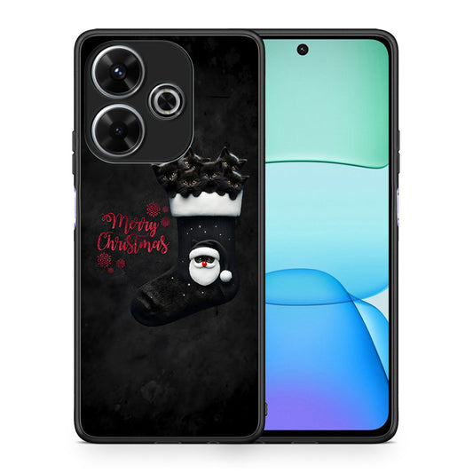 Θήκη Xiaomi Redmi 13 Merry Cat Christmas από τη Smartfits με σχέδιο στο πίσω μέρος και μαύρο περίβλημα | Xiaomi Redmi 13 Merry Cat Christmas case with colorful back and black bezels