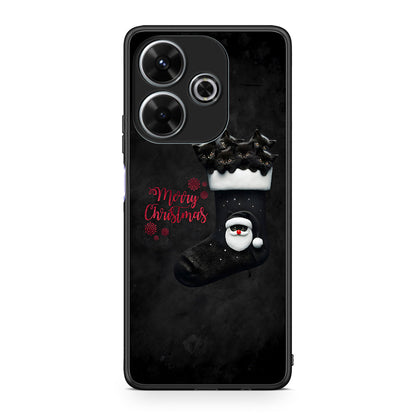 Xiaomi Redmi 13 Merry Cat Christmas θήκη από τη Smartfits με σχέδιο στο πίσω μέρος και μαύρο περίβλημα | Smartphone case with colorful back and black bezels by Smartfits