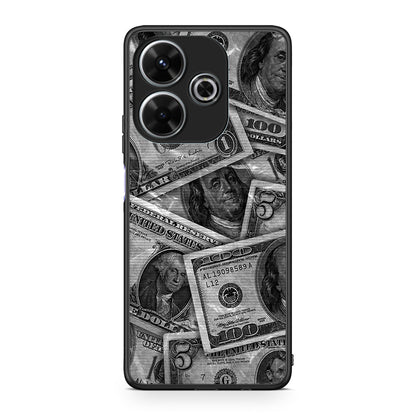 Xiaomi Redmi 13 Money Dollars θήκη από τη Smartfits με σχέδιο στο πίσω μέρος και μαύρο περίβλημα | Smartphone case with colorful back and black bezels by Smartfits