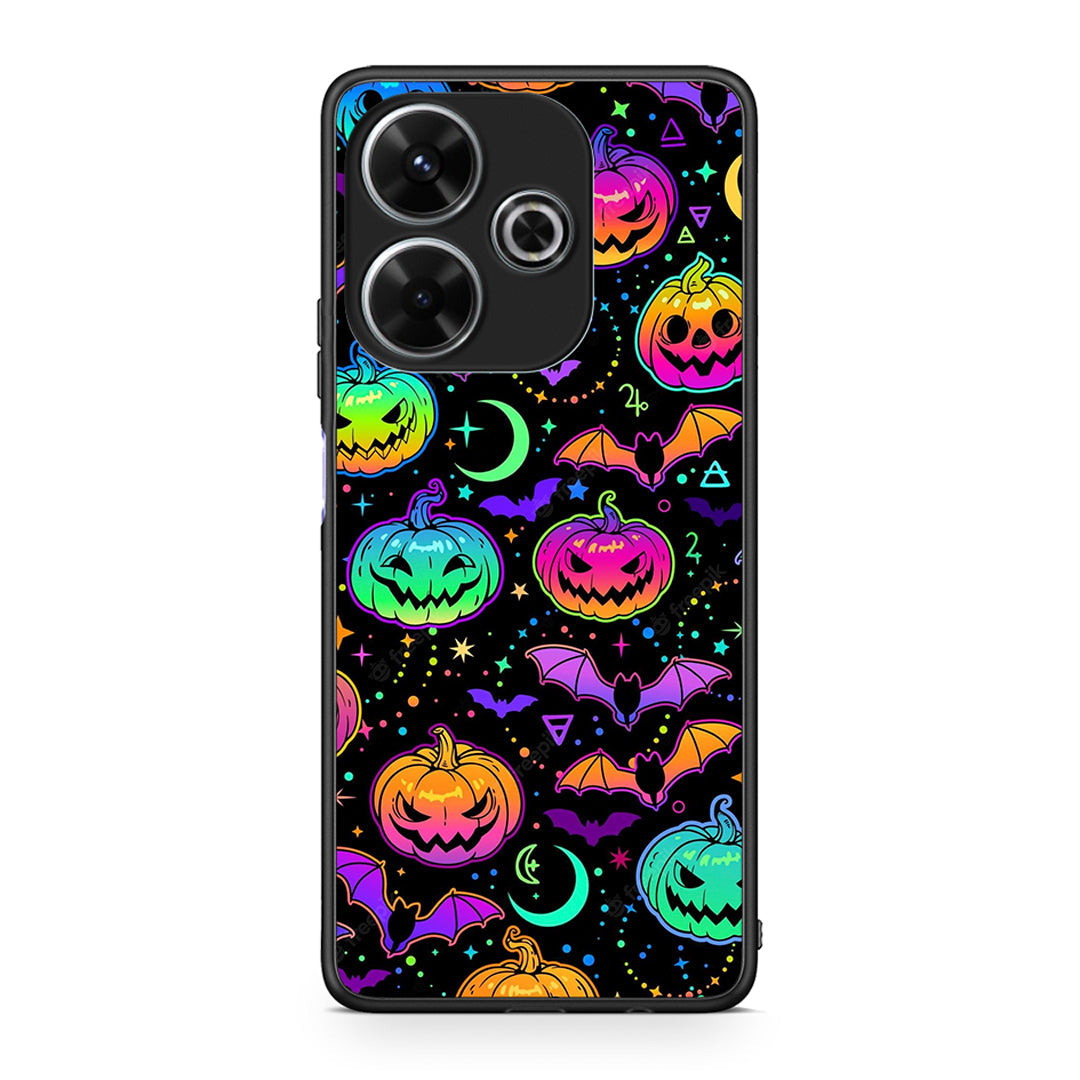 Xiaomi Redmi 13 Neon Halloween θήκη από τη Smartfits με σχέδιο στο πίσω μέρος και μαύρο περίβλημα | Smartphone case with colorful back and black bezels by Smartfits