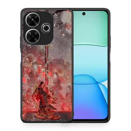 Θήκη Xiaomi Redmi 13 Nezuko Kamado από τη Smartfits με σχέδιο στο πίσω μέρος και μαύρο περίβλημα | Xiaomi Redmi 13 Nezuko Kamado case with colorful back and black bezels