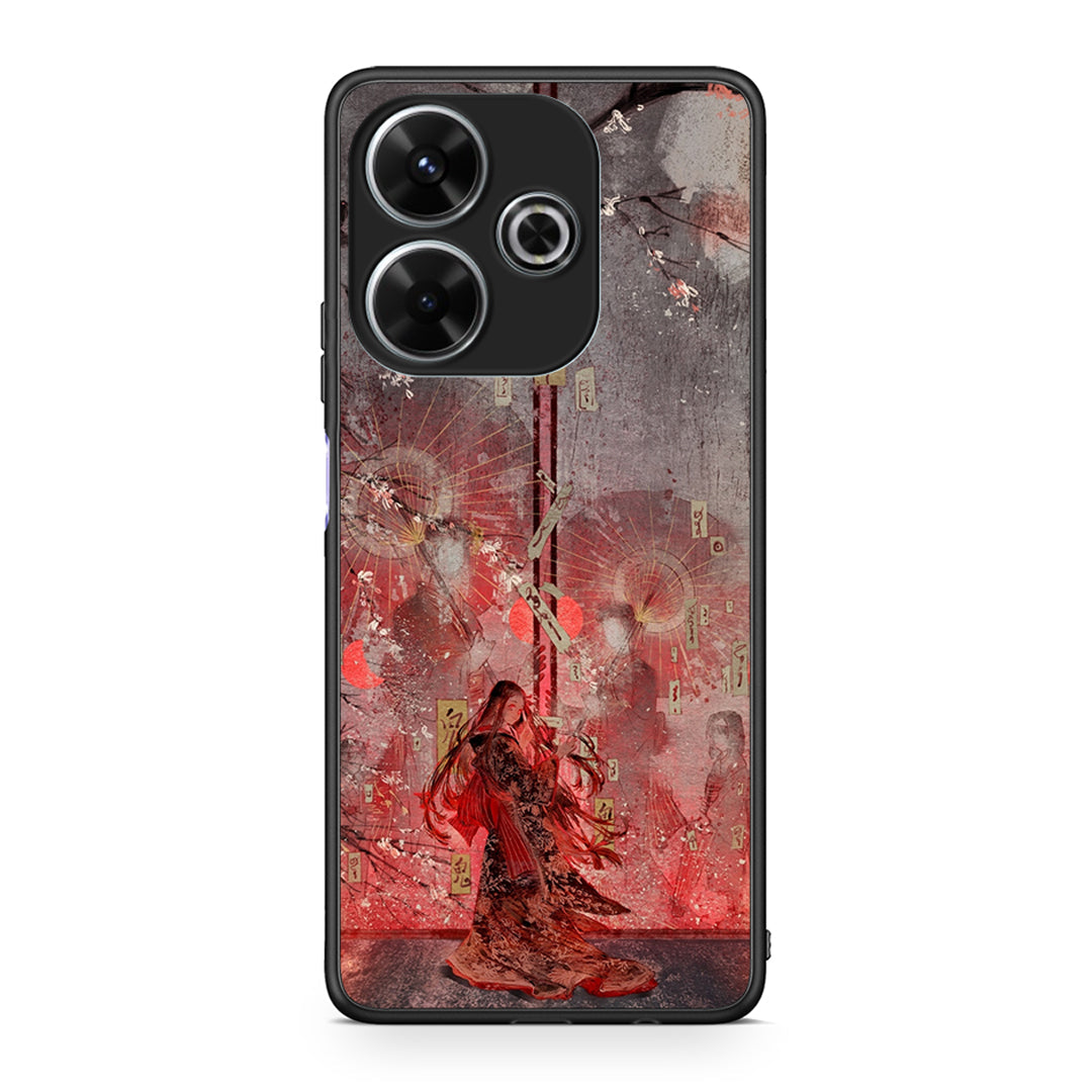 Xiaomi Redmi 13 Nezuko Kamado θήκη από τη Smartfits με σχέδιο στο πίσω μέρος και μαύρο περίβλημα | Smartphone case with colorful back and black bezels by Smartfits
