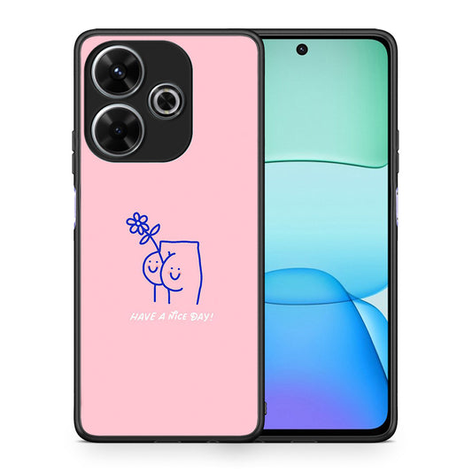 Θήκη Xiaomi Redmi 13 Nice Day από τη Smartfits με σχέδιο στο πίσω μέρος και μαύρο περίβλημα | Xiaomi Redmi 13 Nice Day case with colorful back and black bezels
