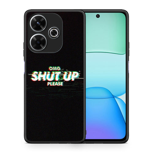 Θήκη Xiaomi Redmi 13 OMG ShutUp από τη Smartfits με σχέδιο στο πίσω μέρος και μαύρο περίβλημα | Xiaomi Redmi 13 OMG ShutUp case with colorful back and black bezels