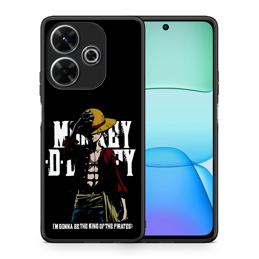 Θήκη Xiaomi Redmi 13 Pirate King από τη Smartfits με σχέδιο στο πίσω μέρος και μαύρο περίβλημα | Xiaomi Redmi 13 Pirate King case with colorful back and black bezels