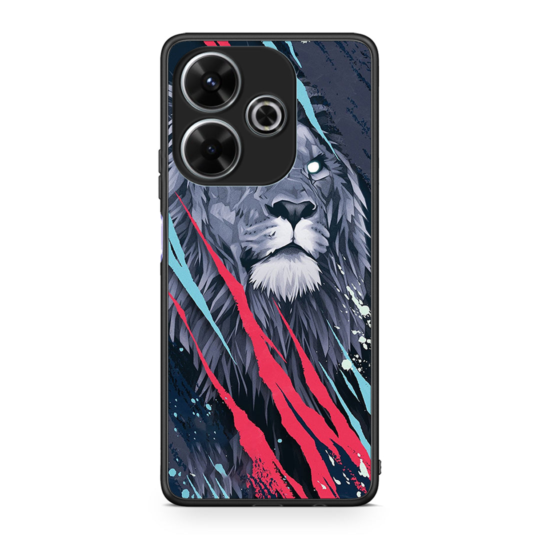 4 - Xiaomi Redmi 13 Lion Designer PopArt case, cover, bumper