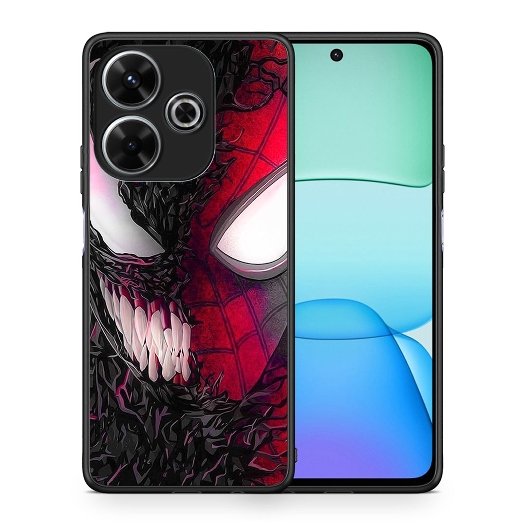 Θήκη Xiaomi Redmi 13 SpiderVenom PopArt από τη Smartfits με σχέδιο στο πίσω μέρος και μαύρο περίβλημα | Xiaomi Redmi 13 SpiderVenom PopArt case with colorful back and black bezels