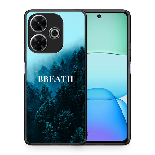 Θήκη Xiaomi Redmi 13 Breath Quote από τη Smartfits με σχέδιο στο πίσω μέρος και μαύρο περίβλημα | Xiaomi Redmi 13 Breath Quote case with colorful back and black bezels