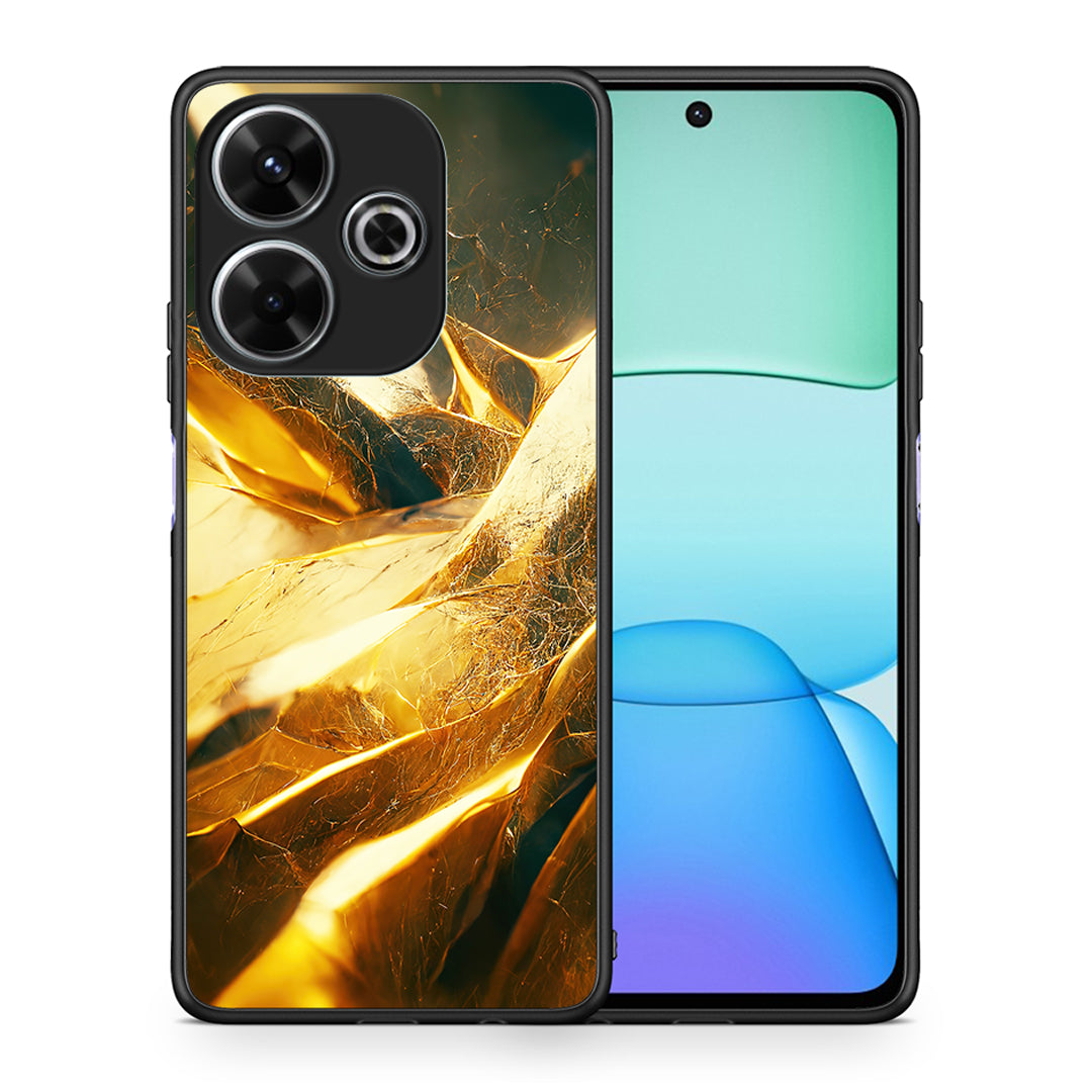 Θήκη Xiaomi Redmi 13 Real Gold από τη Smartfits με σχέδιο στο πίσω μέρος και μαύρο περίβλημα | Xiaomi Redmi 13 Real Gold case with colorful back and black bezels