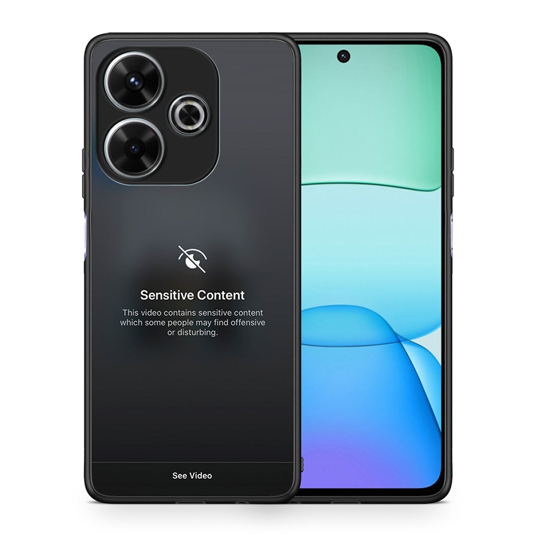 Θήκη Xiaomi Redmi 13 Sensitive Content από τη Smartfits με σχέδιο στο πίσω μέρος και μαύρο περίβλημα | Xiaomi Redmi 13 Sensitive Content case with colorful back and black bezels