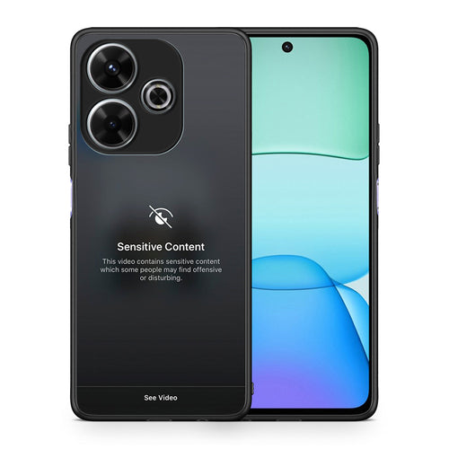 Θήκη Xiaomi Redmi 13 Sensitive Content από τη Smartfits με σχέδιο στο πίσω μέρος και μαύρο περίβλημα | Xiaomi Redmi 13 Sensitive Content case with colorful back and black bezels