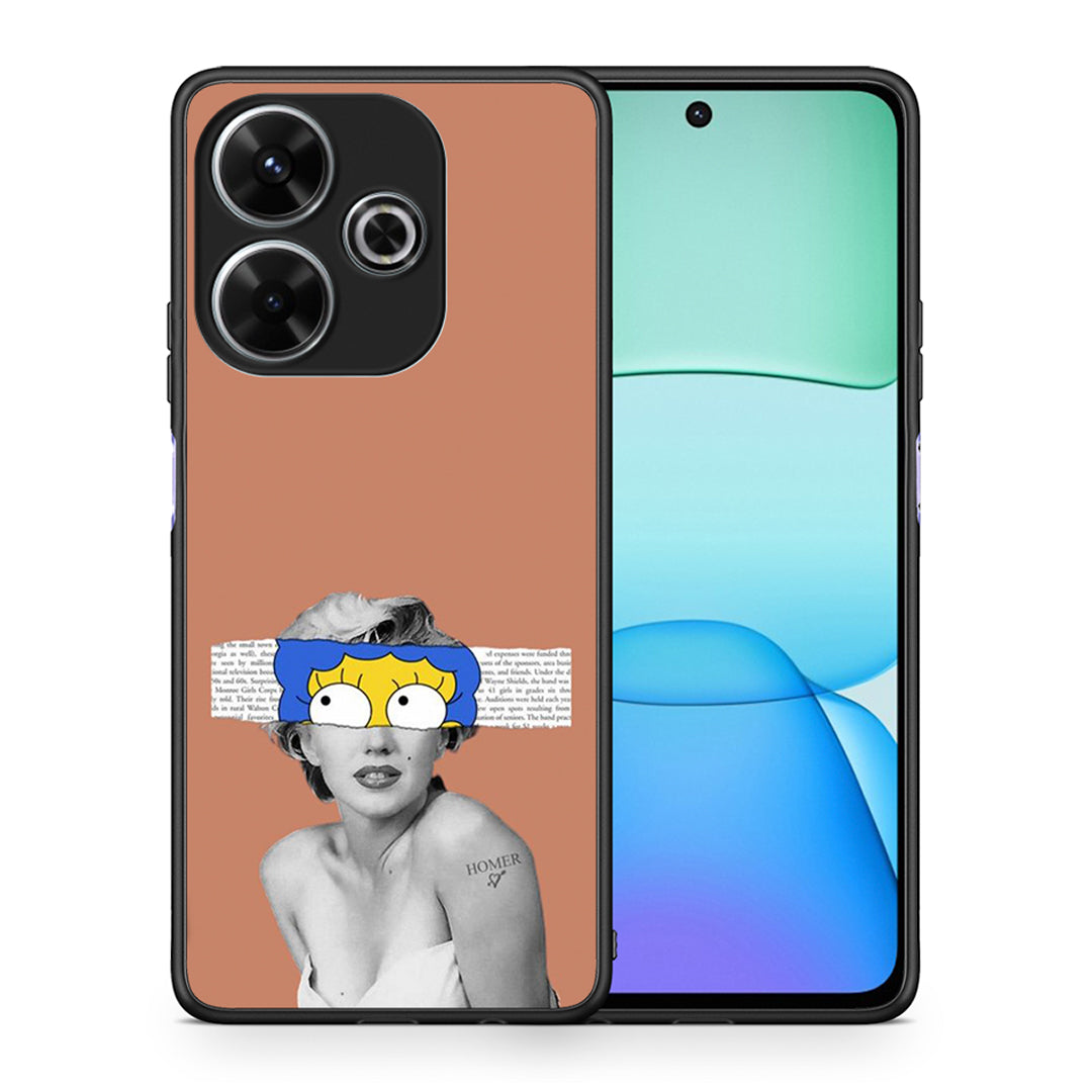 Θήκη Xiaomi Redmi 13 Sim Merilyn από τη Smartfits με σχέδιο στο πίσω μέρος και μαύρο περίβλημα | Xiaomi Redmi 13 Sim Merilyn case with colorful back and black bezels