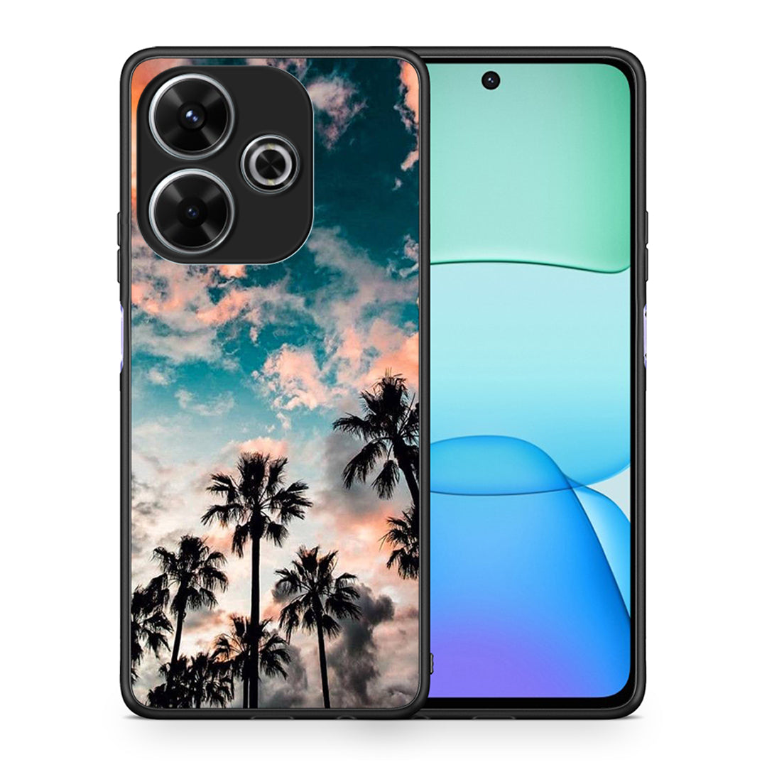 Θήκη Xiaomi Redmi 13 Sky Summer από τη Smartfits με σχέδιο στο πίσω μέρος και μαύρο περίβλημα | Xiaomi Redmi 13 Sky Summer case with colorful back and black bezels