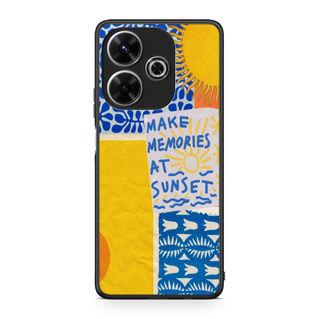 Xiaomi Redmi 13 Sunset Memories Θήκη από τη Smartfits με σχέδιο στο πίσω μέρος και μαύρο περίβλημα | Smartphone case with colorful back and black bezels by Smartfits